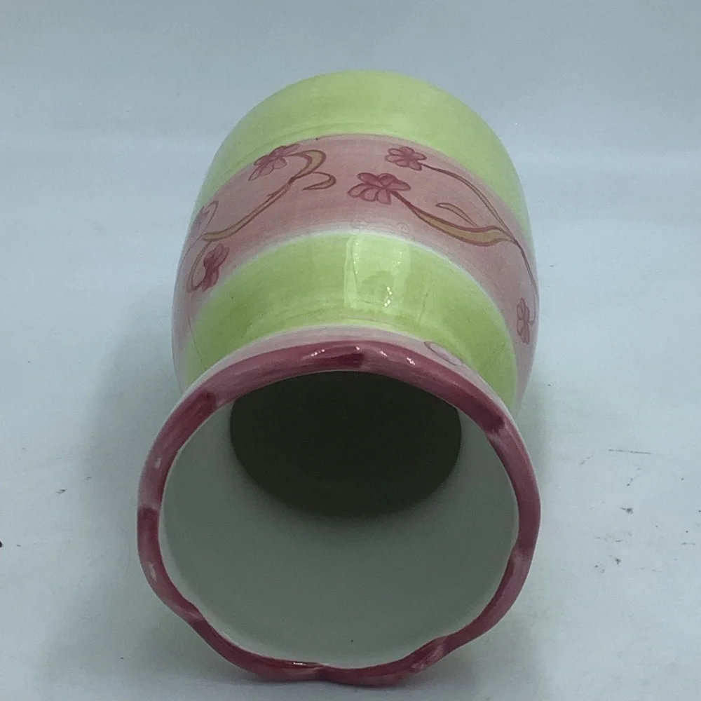 I Godinger & Co. Chartreuse  and Pink Vase